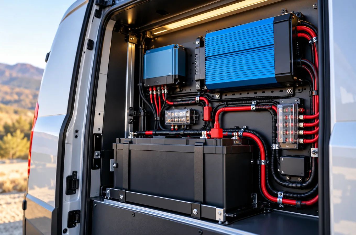 Example of auxiliary vehicle power installations